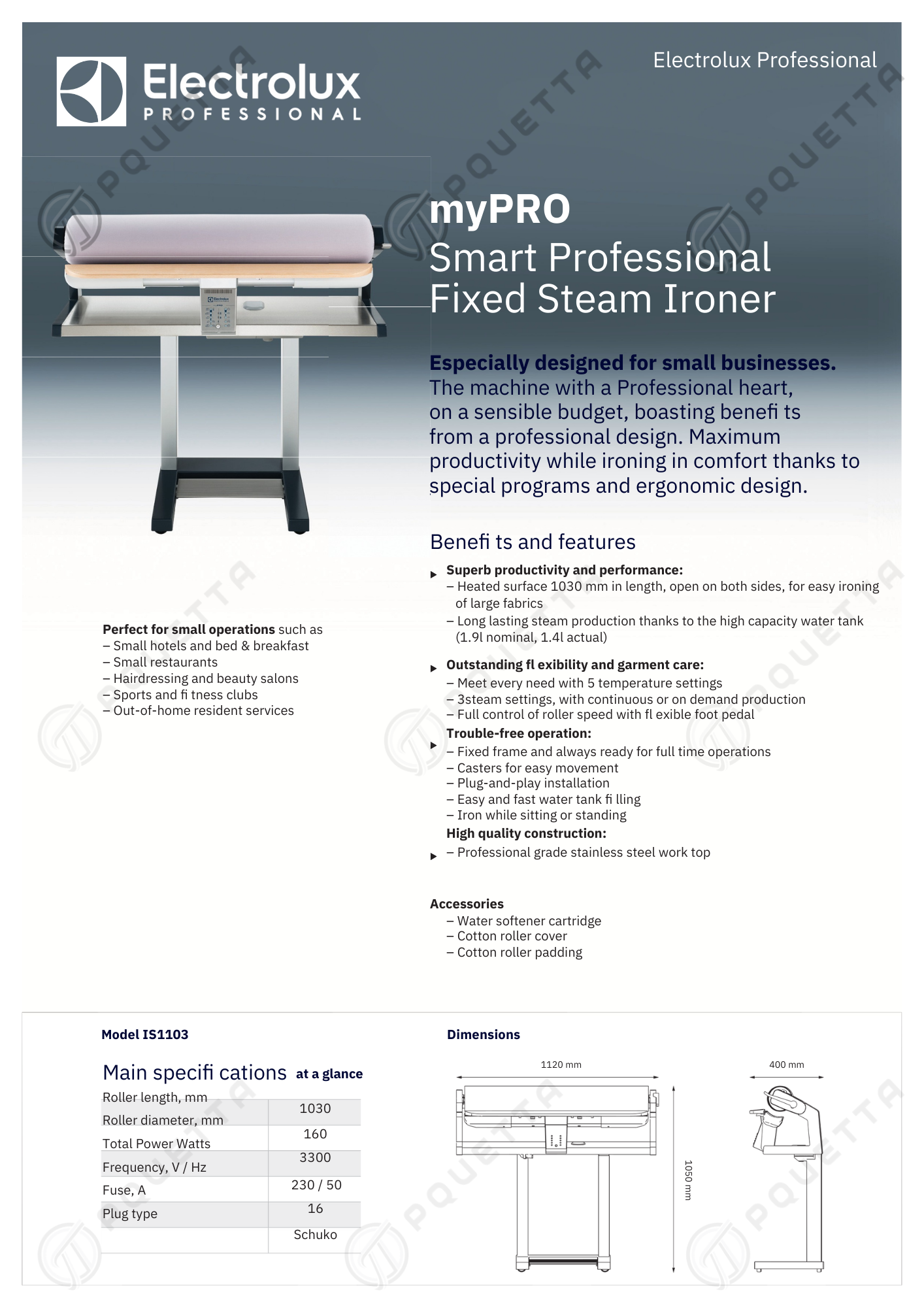 PDS_myPRO_Fixed ironer_IS1103_EN 1